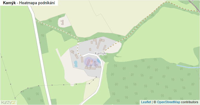 Kamýk - mapa podnikání