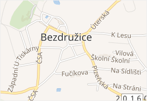 Krátká v obci Bezdružice - mapa ulice