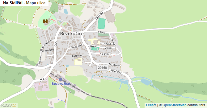 Na Sídlišti - mapa ulice