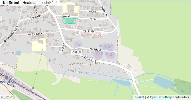 Na Stráni - mapa podnikání