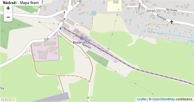 Nádraží - mapa firem