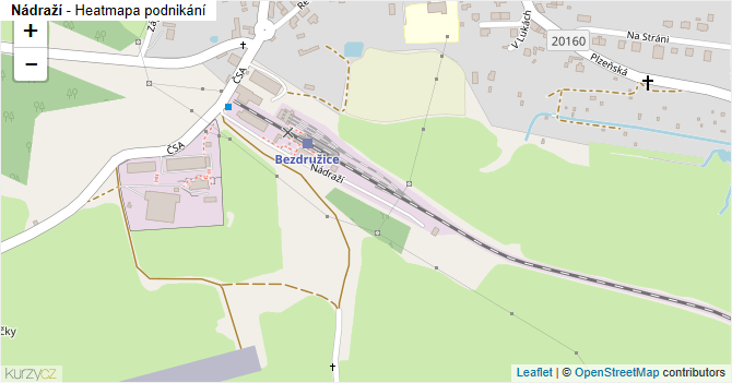Nádraží - mapa podnikání