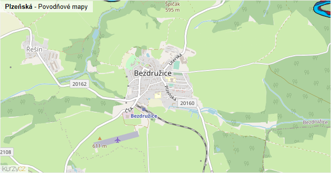 Plzeňská - záplavové mapy stoleté vody
