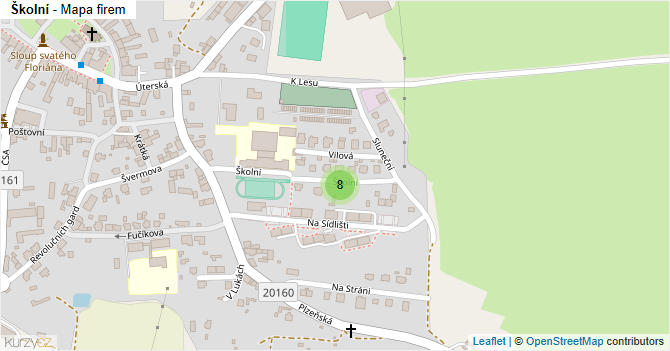 Školní - mapa firem