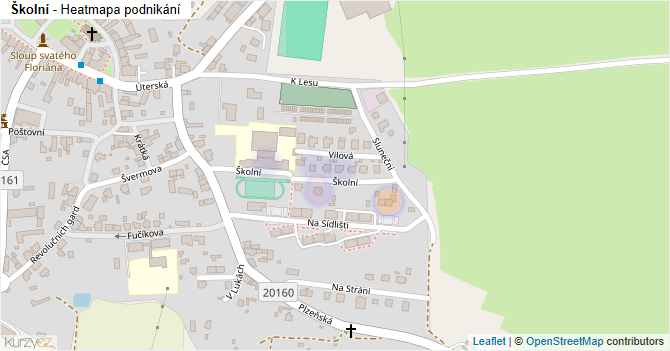 Školní - mapa podnikání