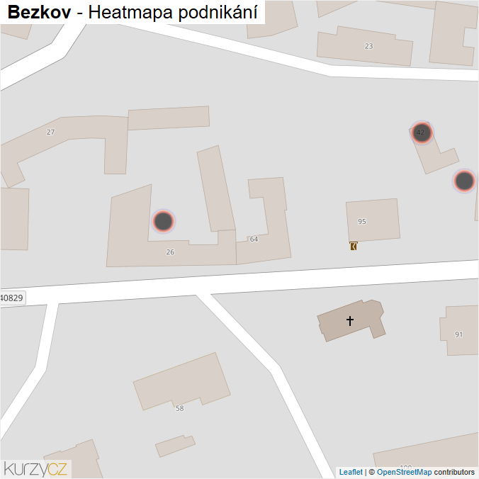 Mapa Bezkov - Firmy v obci.