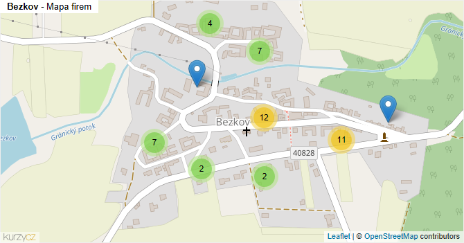 Bezkov - mapa firem