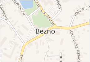 Bezno v obci Bezno - mapa části obce