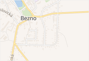 Hrušovská v obci Bezno - mapa ulice