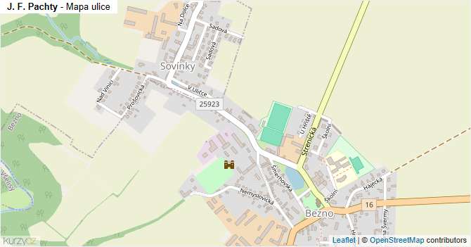 J. F. Pachty - mapa ulice