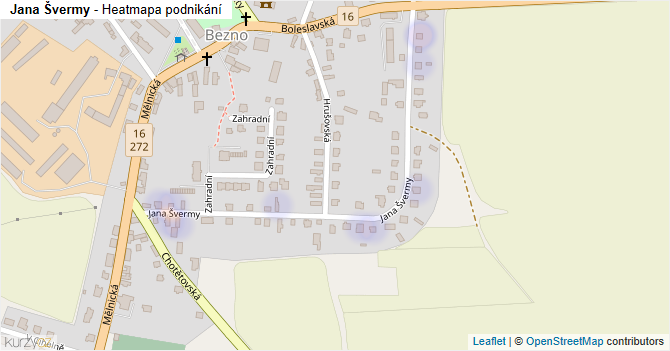 Jana Švermy - mapa podnikání