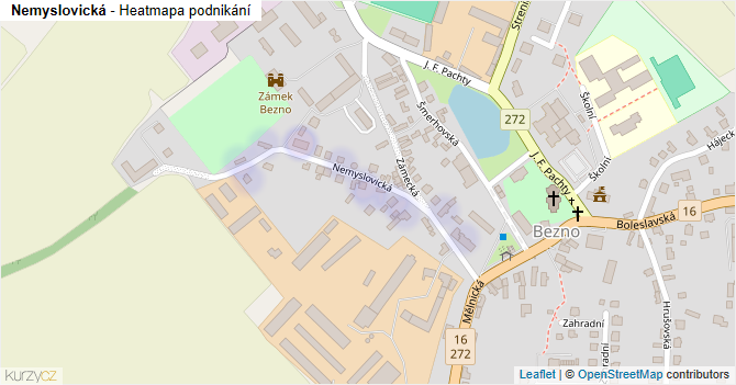 Nemyslovická - mapa podnikání