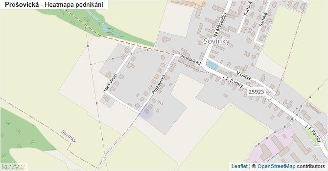 Prošovická - mapa podnikání