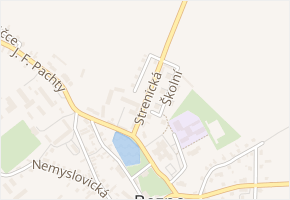 Strenická v obci Bezno - mapa ulice