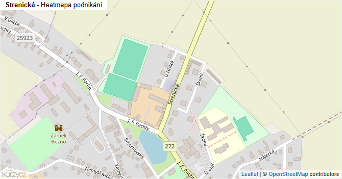 Strenická - mapa podnikání