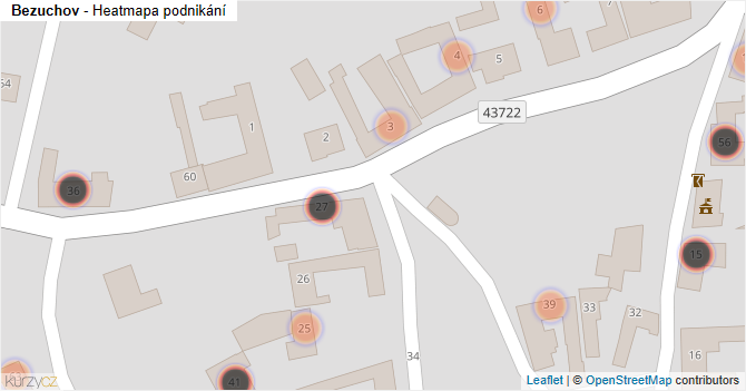 Bezuchov - mapa podnikání