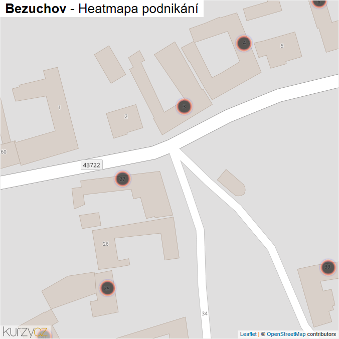 Mapa Bezuchov - Firmy v obci.