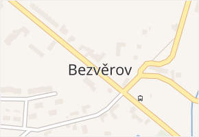 Bezvěrov v obci Bezvěrov - mapa části obce