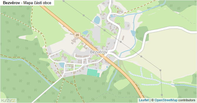 Bezvěrov - mapa části obce