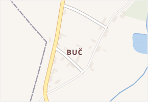 Buč v obci Bezvěrov - mapa části obce
