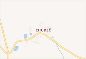 Chudeč v obci Bezvěrov - mapa části obce