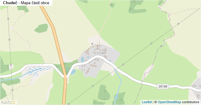Chudeč - mapa části obce