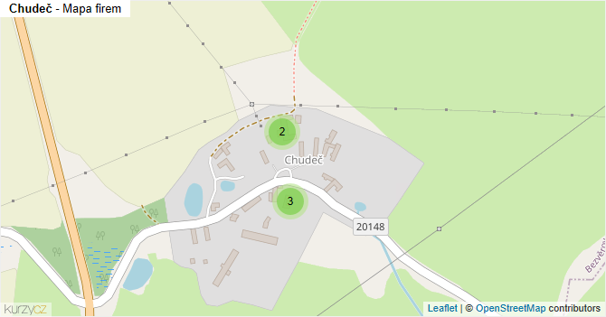 Chudeč - mapa firem