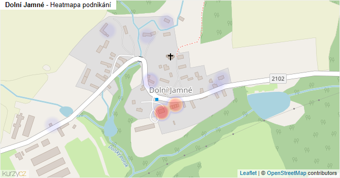 Dolní Jamné - mapa podnikání