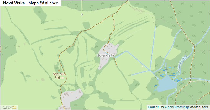 Nová Víska - mapa části obce