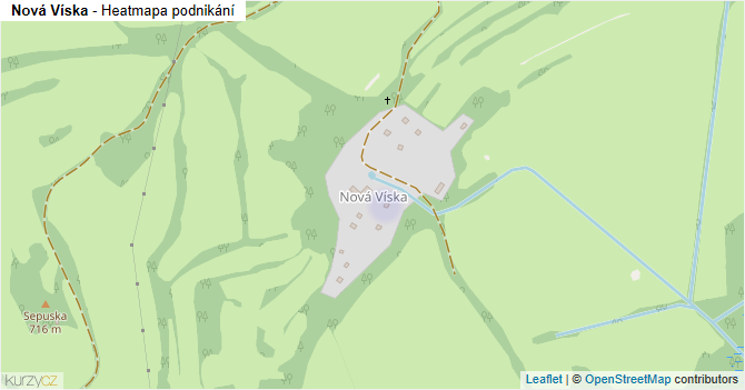 Nová Víska - mapa podnikání
