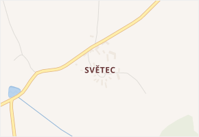 Světec v obci Bezvěrov - mapa části obce