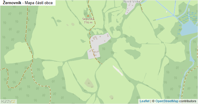 Žernovník - mapa části obce