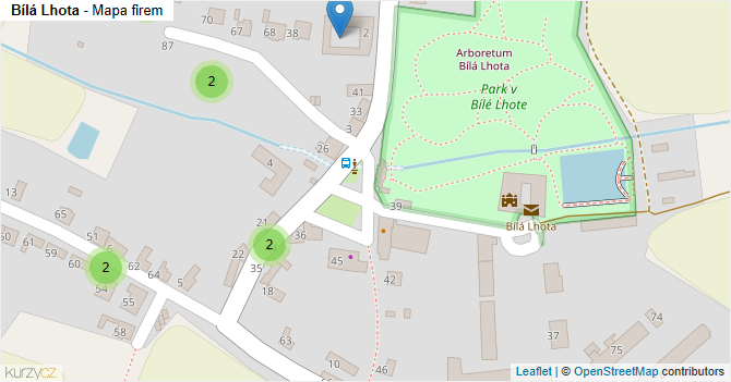 Bílá Lhota - mapa firem