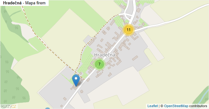 Hradečná - mapa firem