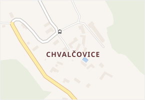 Chvalčovice v obci Bílá - mapa části obce