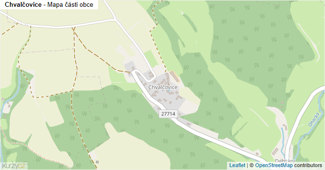 Chvalčovice - mapa části obce