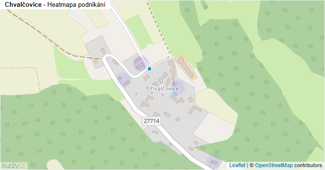 Chvalčovice - mapa podnikání