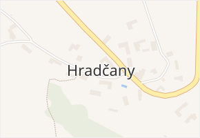 Hradčany v obci Bílá - mapa části obce