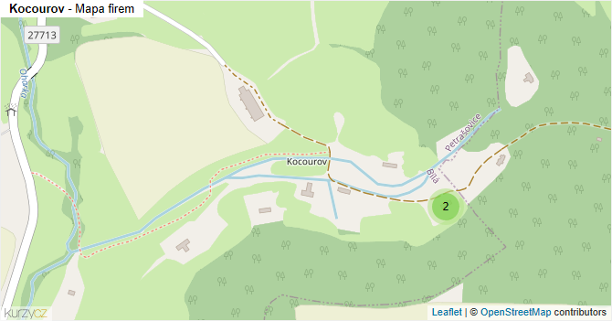 Kocourov - mapa firem