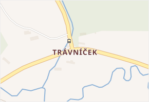 Trávníček v obci Bílá - mapa části obce