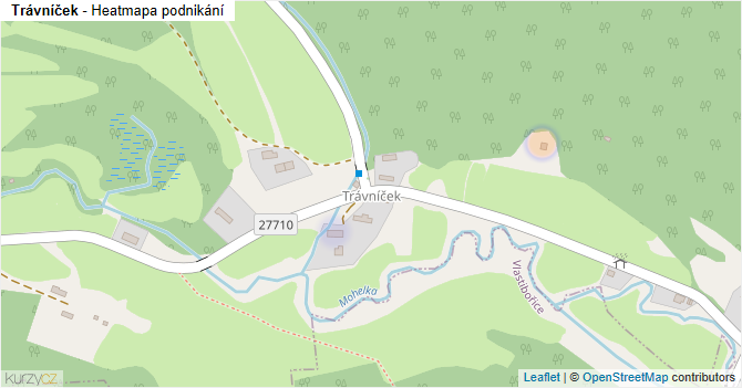 Trávníček - mapa podnikání
