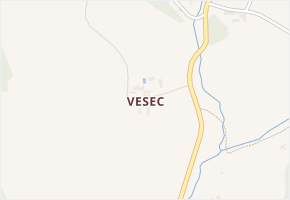 Vesec v obci Bílá - mapa části obce