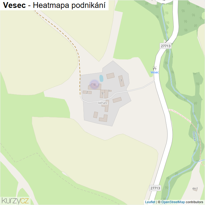 Mapa Vesec - Firmy v části obce.