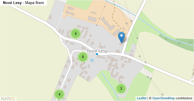 Nové Lesy - mapa firem