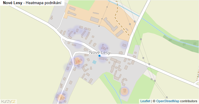 Nové Lesy - mapa podnikání