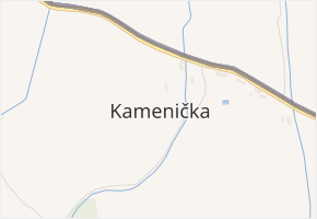 Kamenička v obci Bílá Voda - mapa části obce