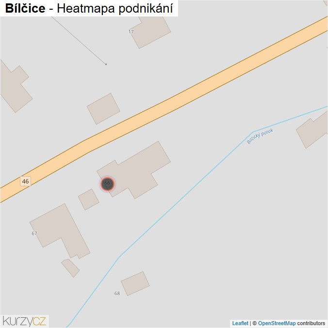 Mapa Bílčice - Firmy v obci.