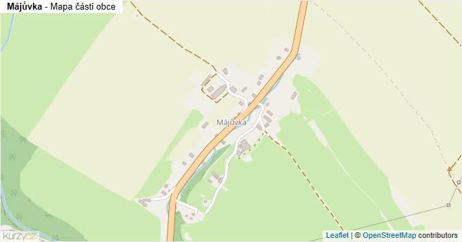 Májůvka - mapa části obce