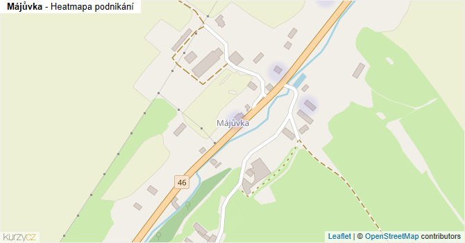 Májůvka - mapa podnikání