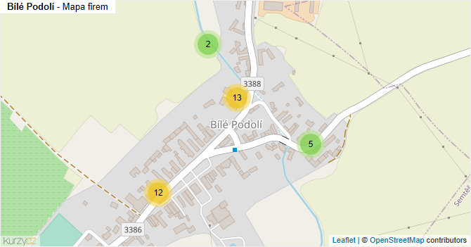 Bílé Podolí - mapa firem